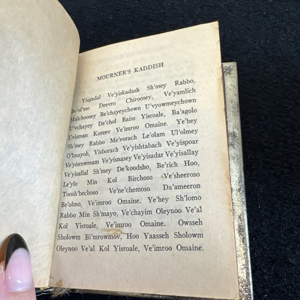 1969 Jewish SIDDUR AVODAT ISRAEL Silver & Gold Turquoise Hebrew English 5